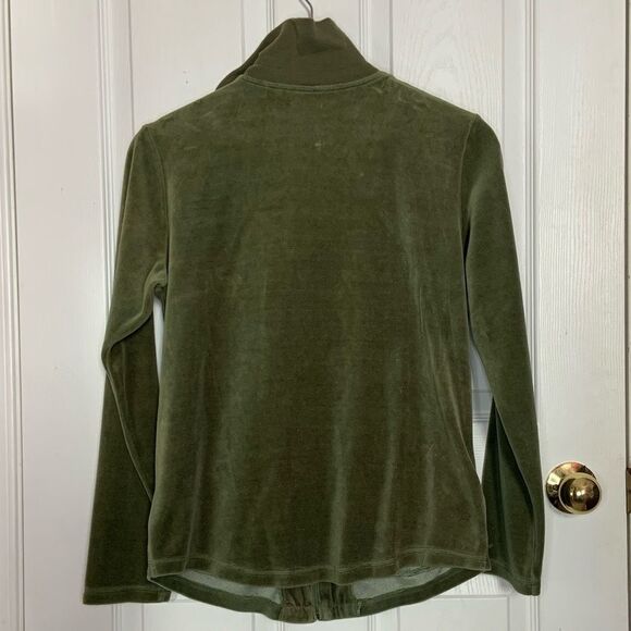 Velour Zip up Sweater - Picture 9 of 10